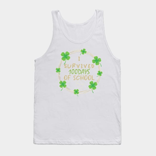 I Survived 100 Days Of School, Celebrate 100 Days Tank Top by Designer Ael